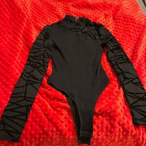 Black sheer bodysuit
